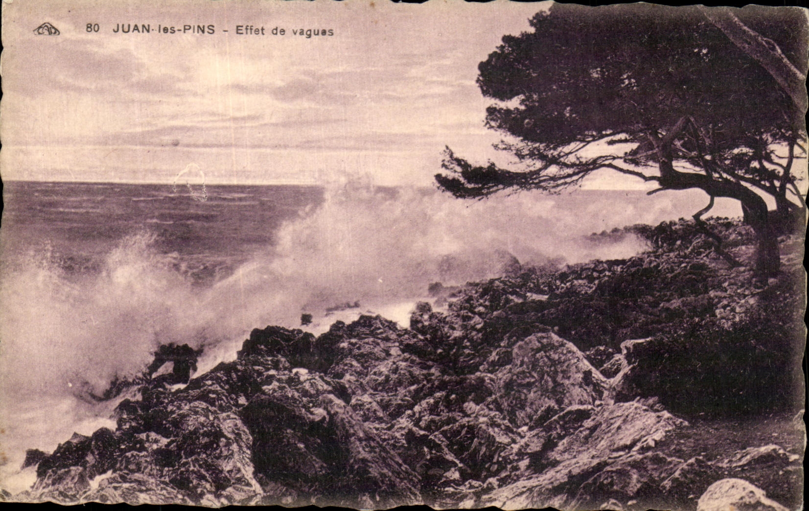 CPA Juan les Pins Effet de Vagues