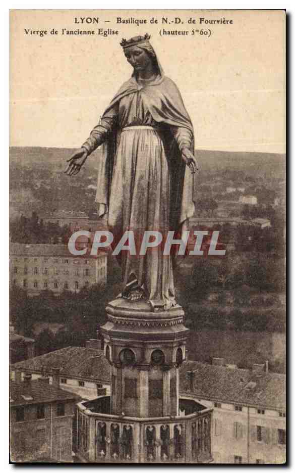 LYON — Basilique de N.-D. de Fourvière — Vierge de l'ancienne Église (hauteur 5m60)