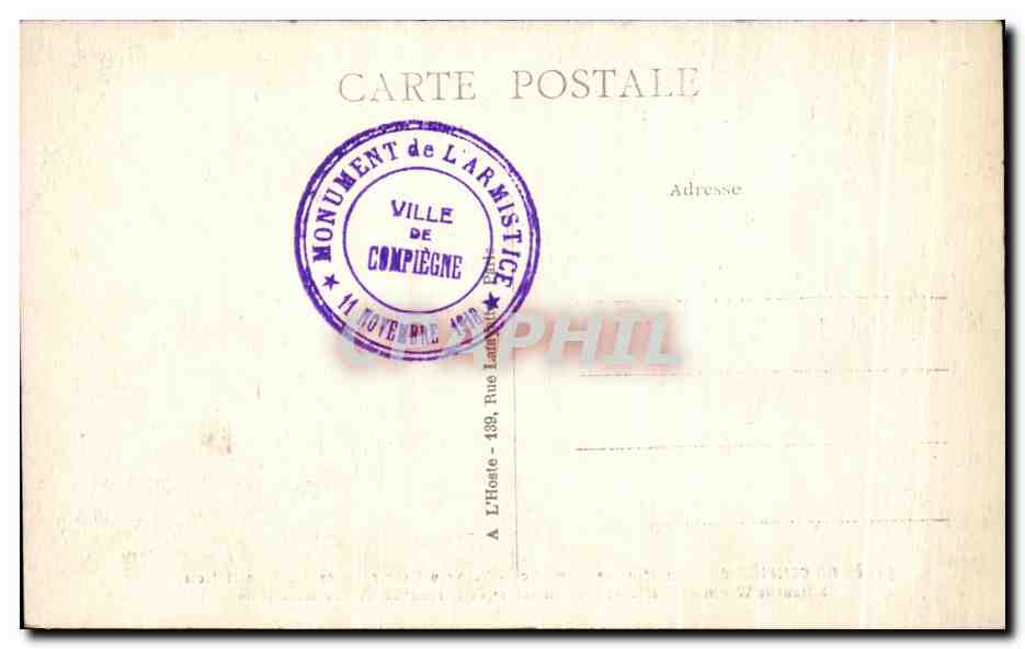 Forêt de Compiègne — Carrefour de l'Armistice — Nouveau Hangar (Marcel Magès, architecte) — Reverso