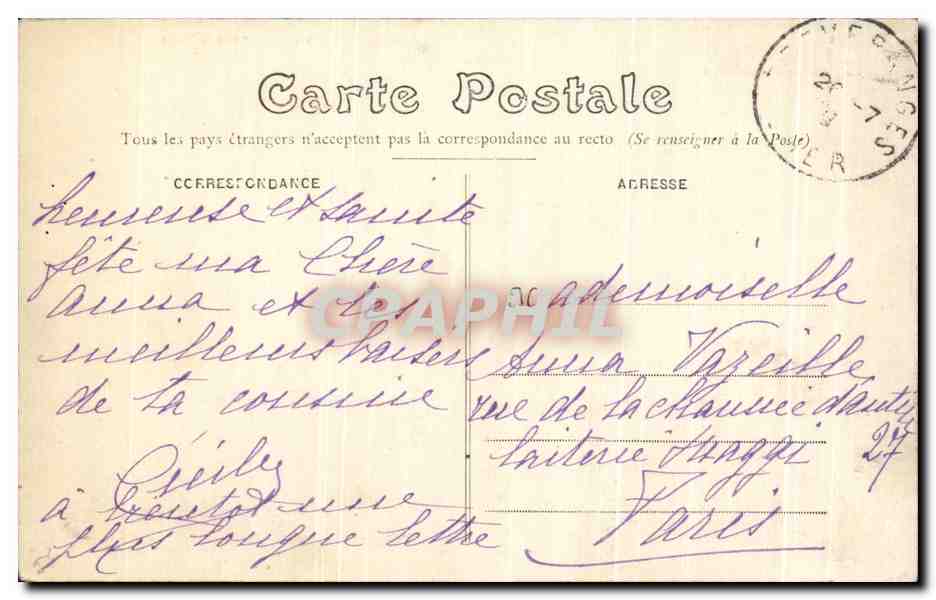 CPA Bourges La Cathedrale Cote Sud — Rückseite