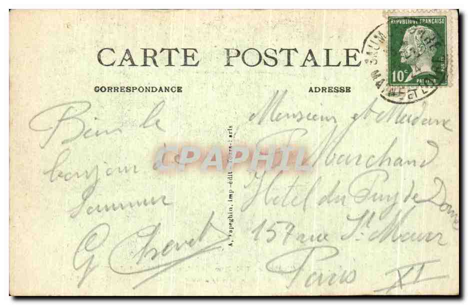 CPA Saumur Le Chateau L'Eglise St Pierre — Rückseite