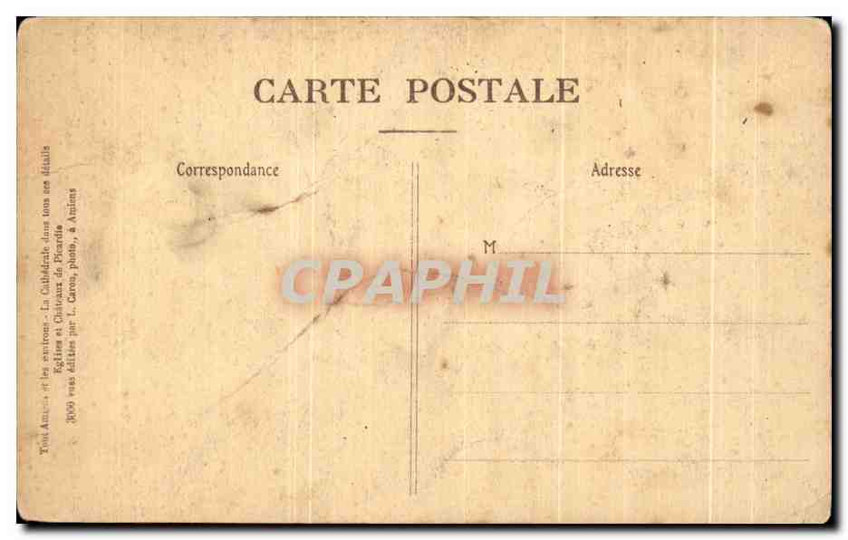 Amiens — Catedral - Estatuas del Coro - 4a Serie, N° 2 — Reverso