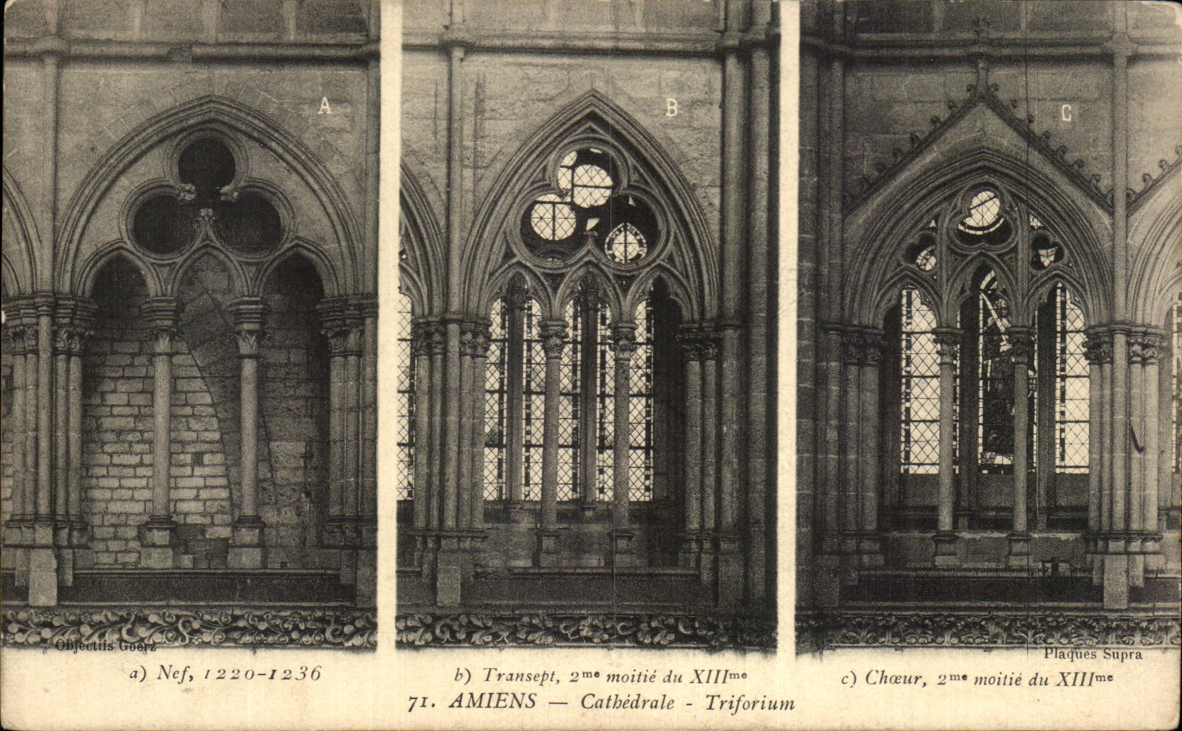 CPA Amiens Cathedrale Triforium