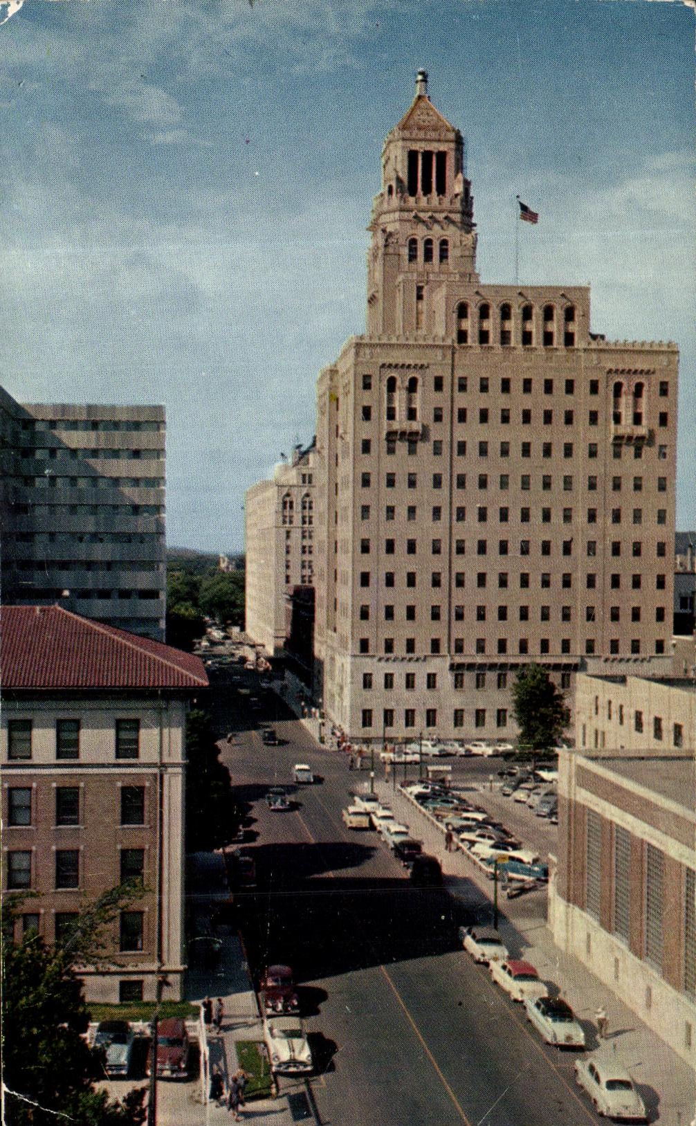CPS Mayo Clinic Buildings Rochester Minnesota View Showing the Mayo Clinic new Building on the left and Mayo Clinic old 