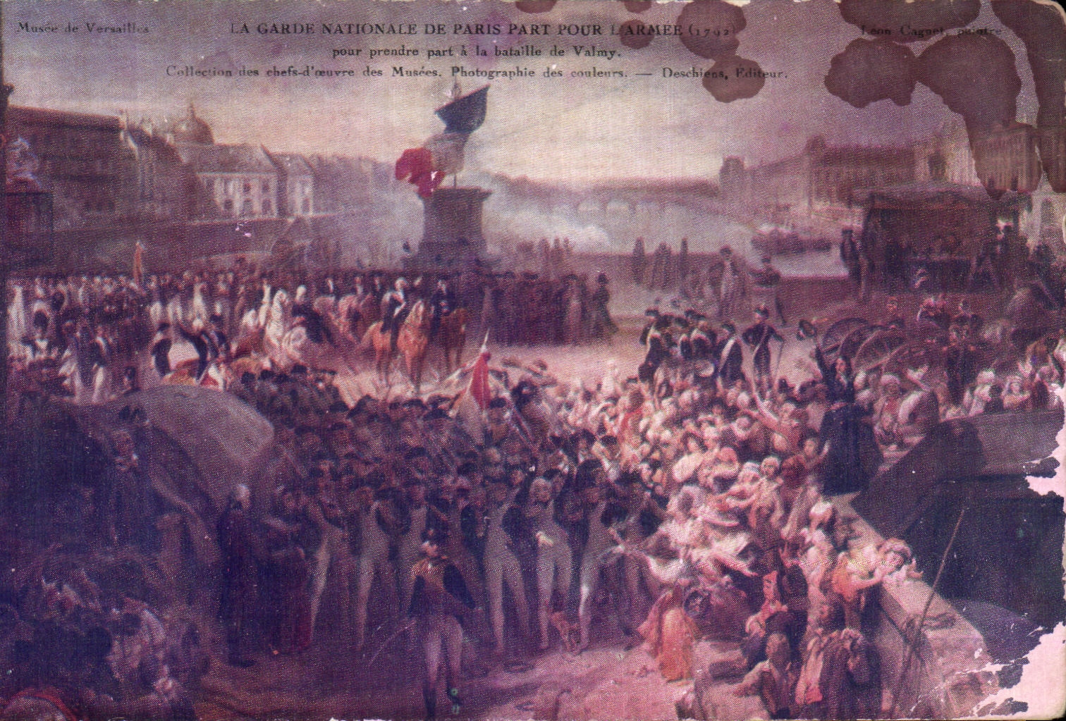 Die Nationalgarde von Paris auf dem Weg in das Heer (1792) — Musée de Versailles — Deschiens, Verleger