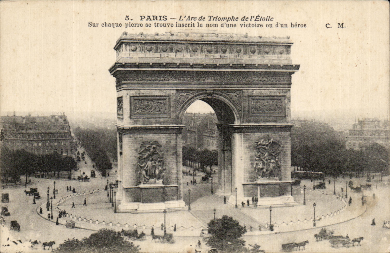 CPA Paris L'Arc de Triomphe de l'Etoile 
