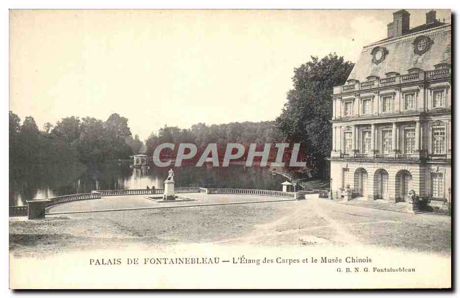 Palazzo di Fontainebleau — L'Étang des Carpes e il Museo Cinese — G. B. N. G. Fontainebleau