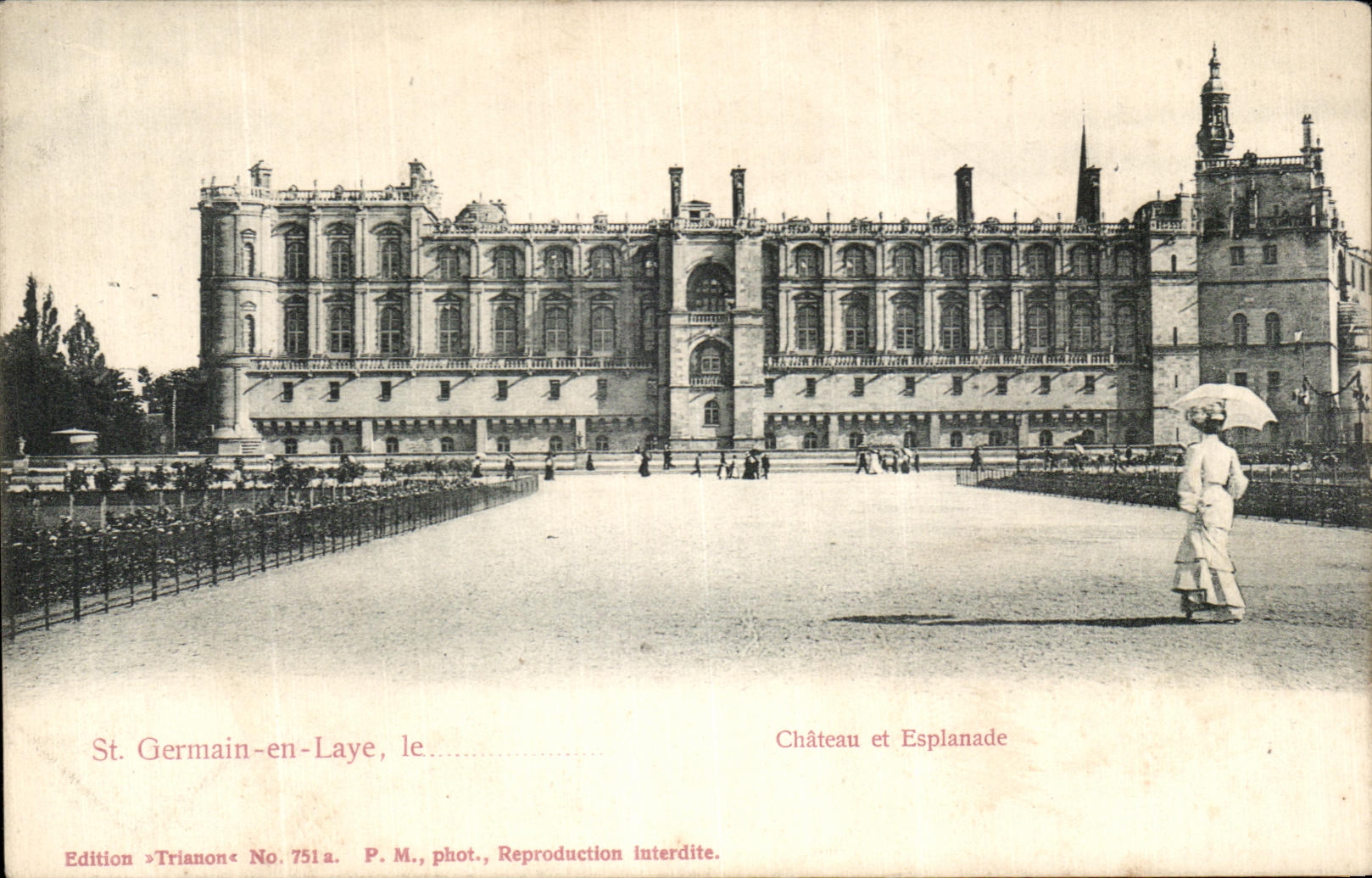 St. Germain-en-Laye — Schloss und Esplanade — Edition Trianon Nr. 751a
