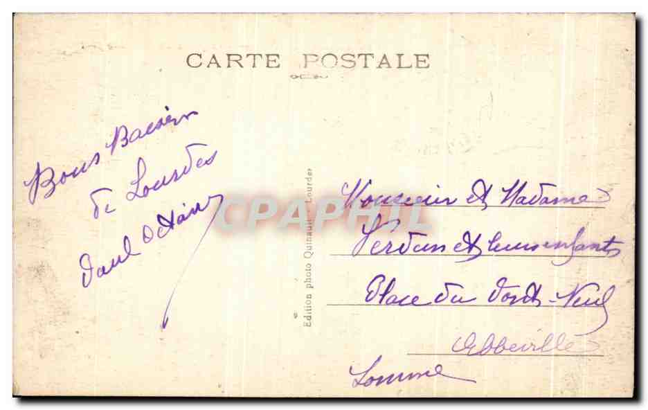 CPA lourdes Vue Prise Du Chateau Fort — Verso