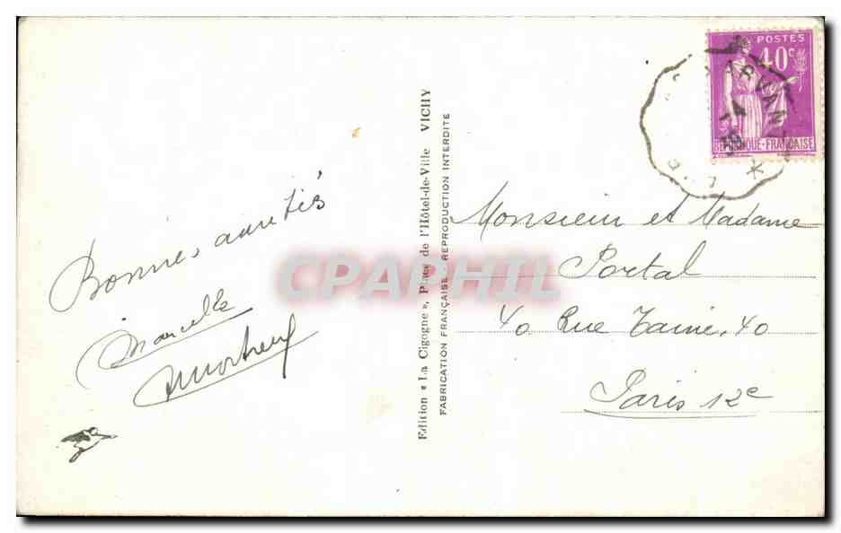 CPA Le Lioran Le Plomb Du Cantal dans Les Nuages — Verso
