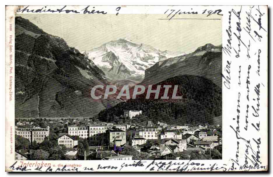 CPA Interlaken Die Jungfrau Suisse