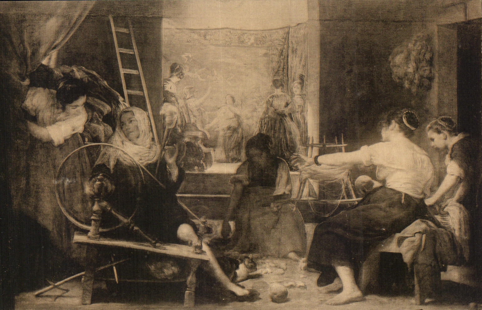 CPA Las Hilanderas Velazquez Museo Del Prado Madrid