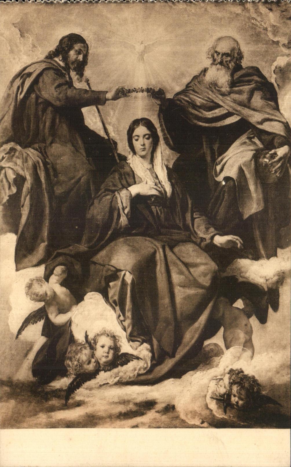 CPA La Coronacion De La Virgen Velazquez Museo Del Prado Madrid