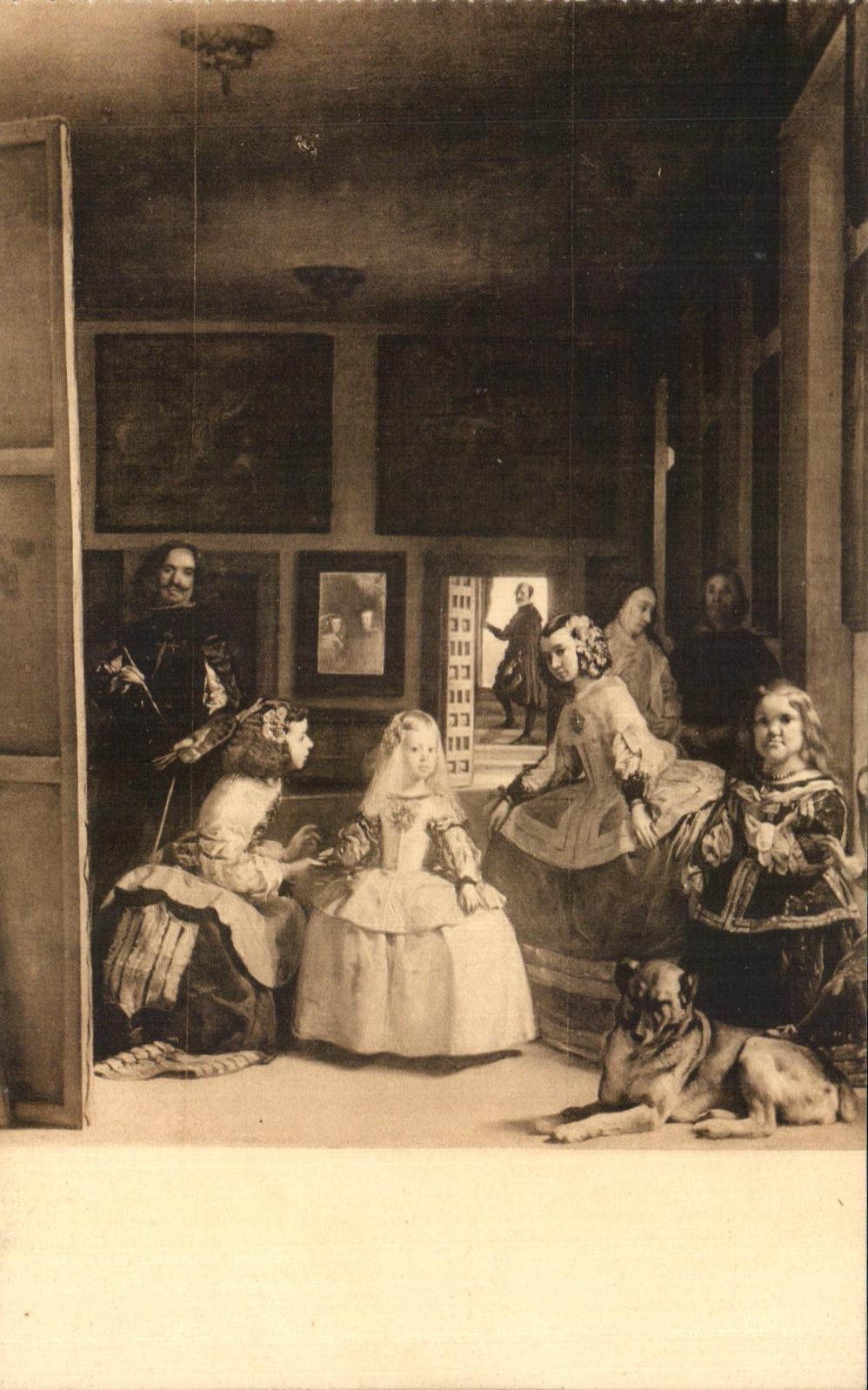 CPA Las Meninas Velazquez Museo Del Prado Madrid Nains 