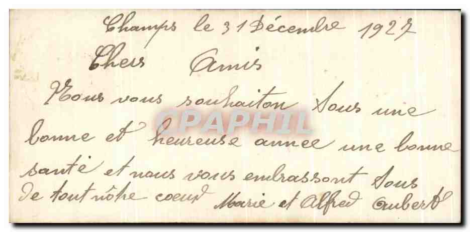 CPA Fantaisie Bonne Heureuse Annee — Verso