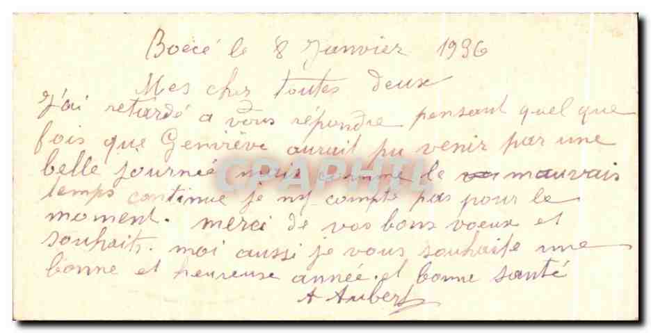 CPA Fantaisie Bonne Heureuse Annee — Rückseite