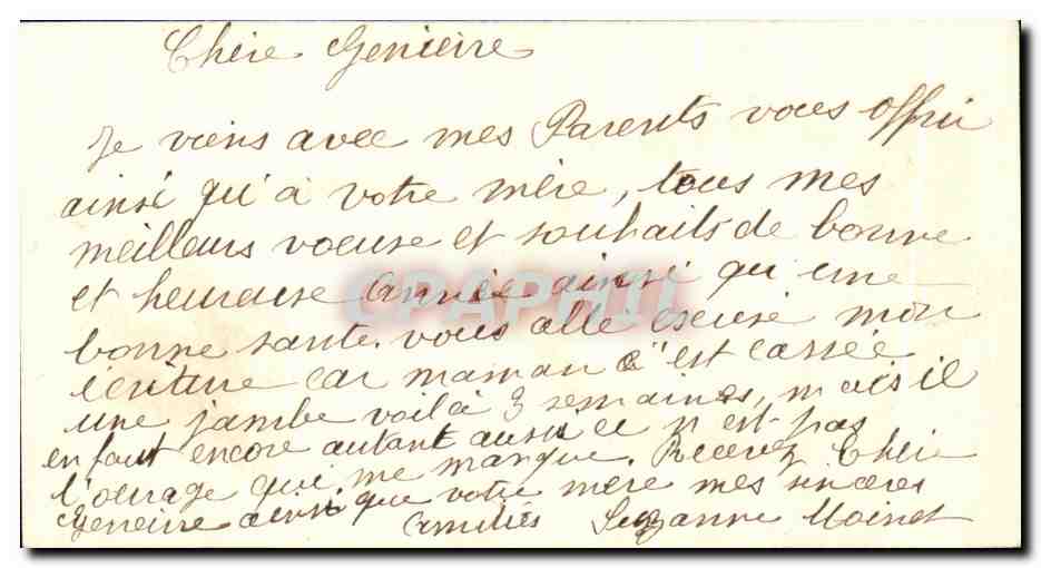 CPA Fantaisie Bonne Heureuse Annee — Verso