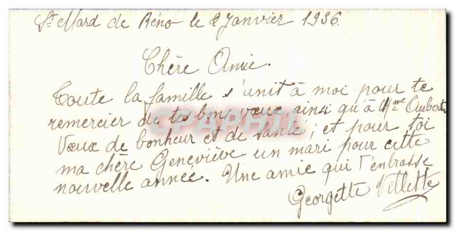 CPA Fantaisie Bonne Heureuse Annee — Rückseite