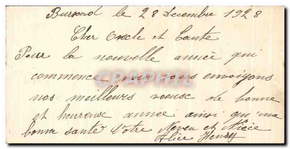 CPA Fantaisie Bonne Heureuse Annee — Back