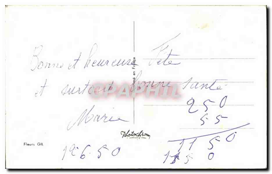 CPA Fantaisie fleurs Roses  — Verso