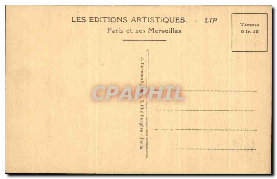 CPA Paris Pnnorama des Huit Ponts Tour Eiffel — Rückseite