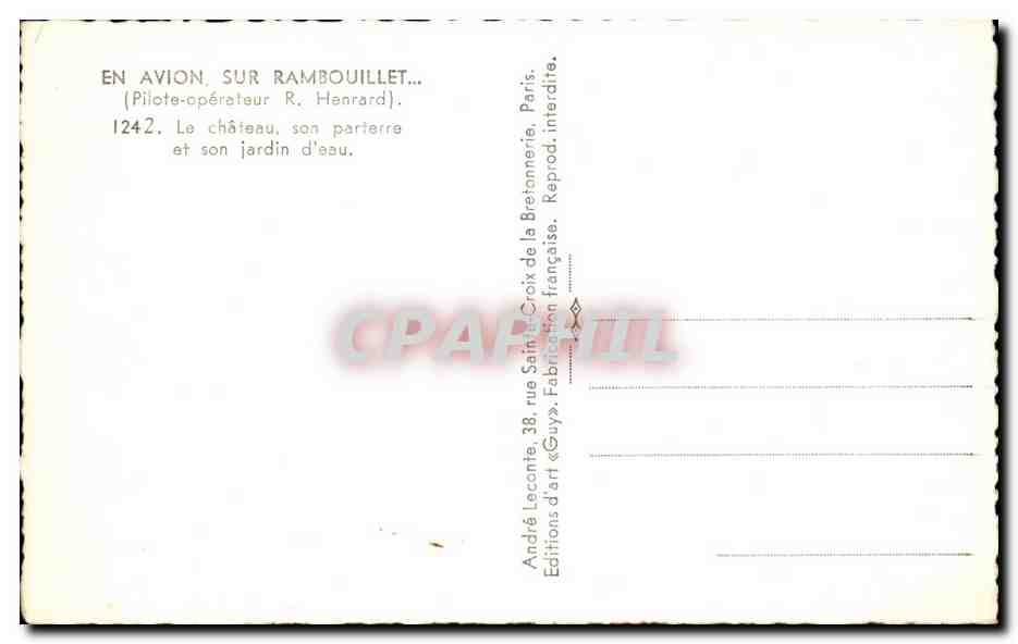 Castillo de Rambouillet — vista aérea — André Laconte, n°1242 — Reverso