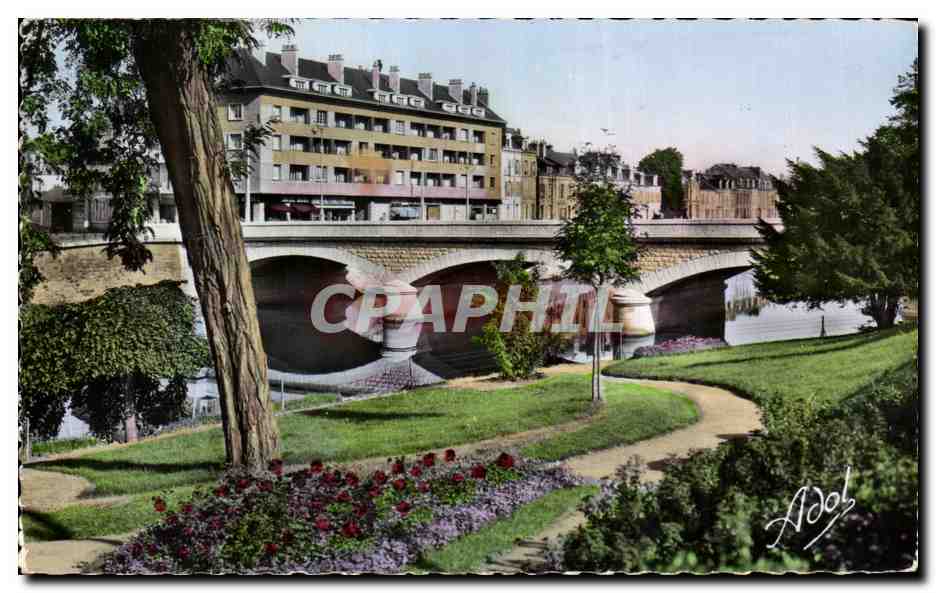 Les Jardins et le nouveau Pont Yssoir — Le Mans — Imp. Phot. A. Dolbeau