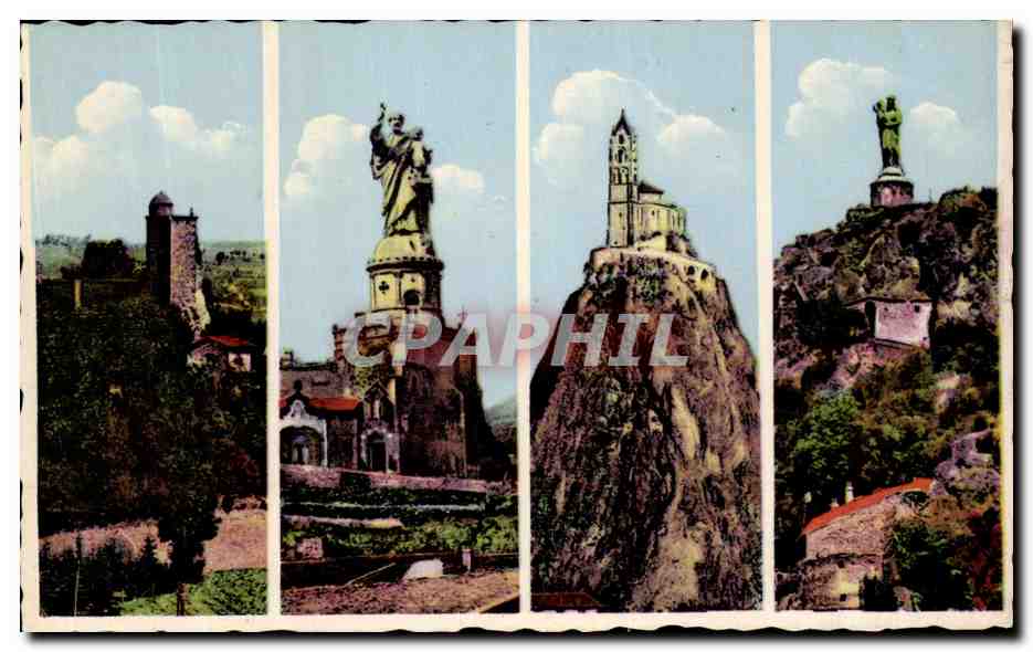 CPA Le Puy Les Quatre Rochers L'Arbousset St Joseph St Michel d'Aiguilhe Et Rocher Corneille