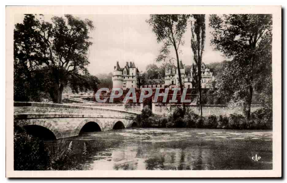 CPA Rigny Usse Le Chateau Et l'Indre