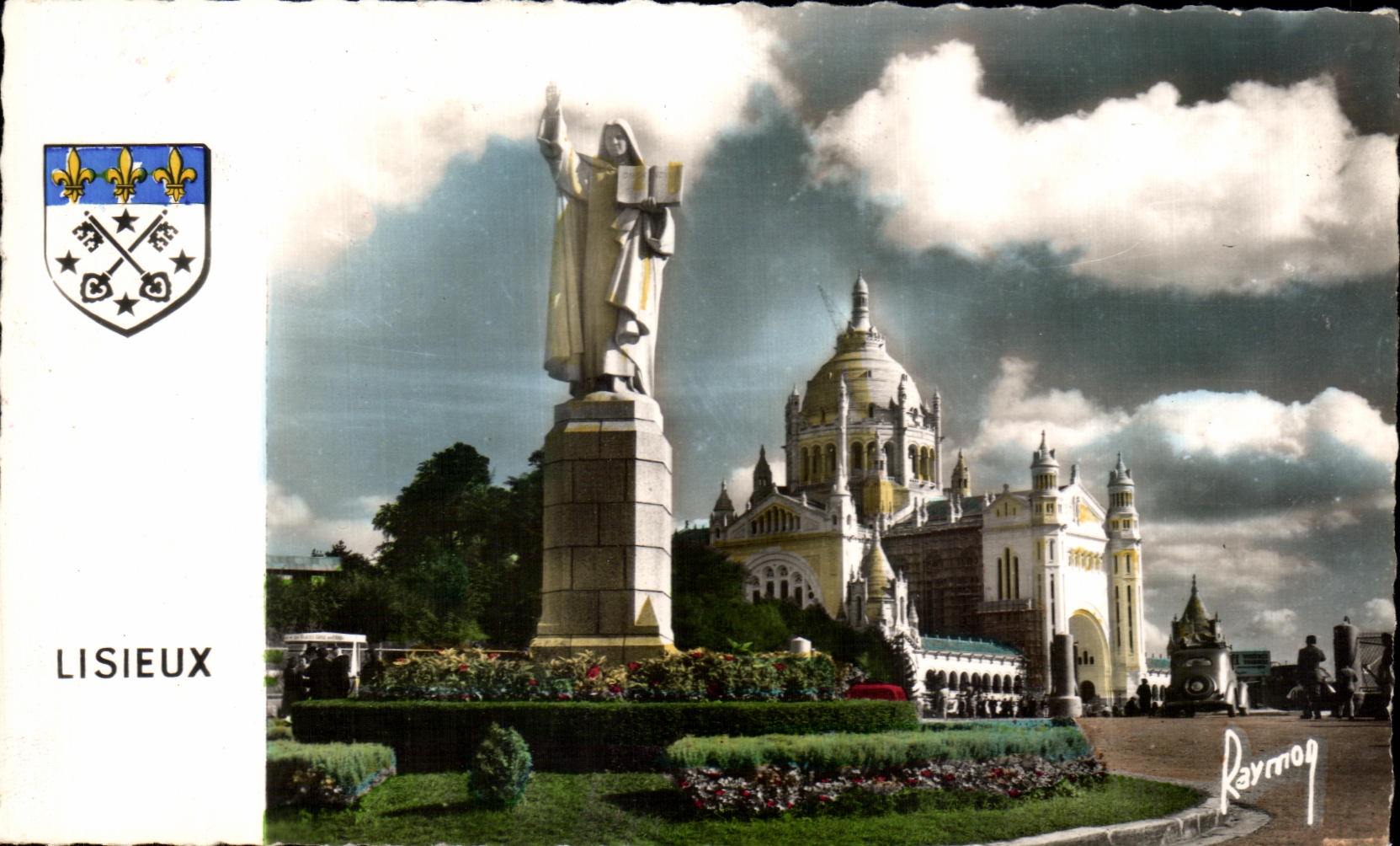 Lisieux — Statue de Sainte-Thérèse et Basilique — Éditions d'Art Raymon