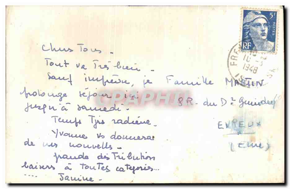 CPA Alpe du Mont de Lans et grandes Rousses — Verso