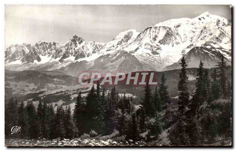 Die Aiguilles de Chamonix und der Mont Blanc von der Jaille — Bonneville, Haute-Savoie — CAP