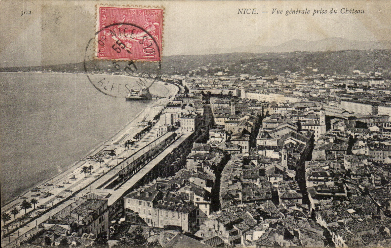 CPA Nice Vue generale prise du Chateau