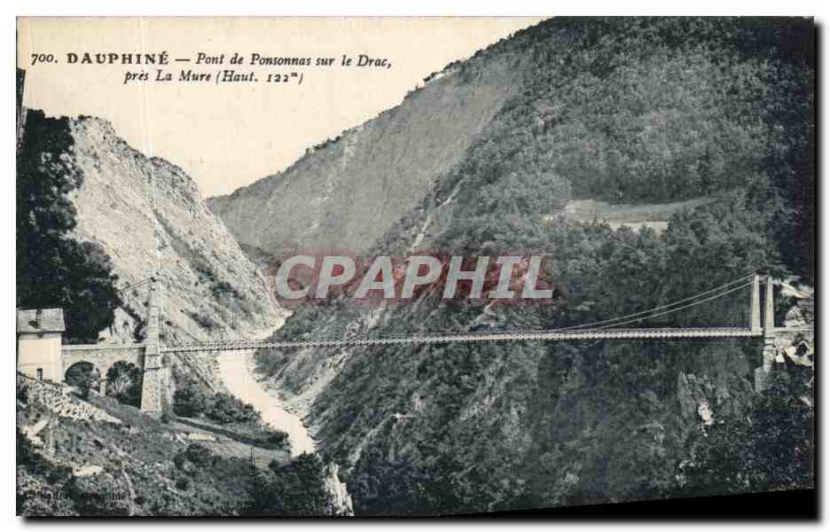 CPA Dauphine Pont de Ponsonnas sur le Drac pres La Mure