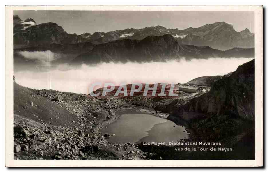 CPA Lac Mayen Diablerets et Muverans vus de la Tour de Mayen