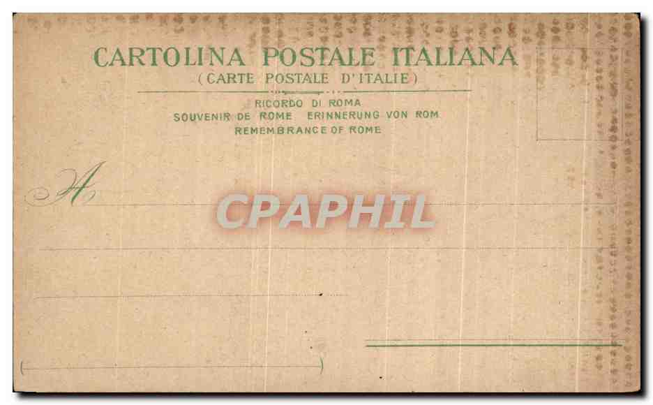 CPA Roma Piazza del Popolo veduta dal Monte Pinolo — Rückseite