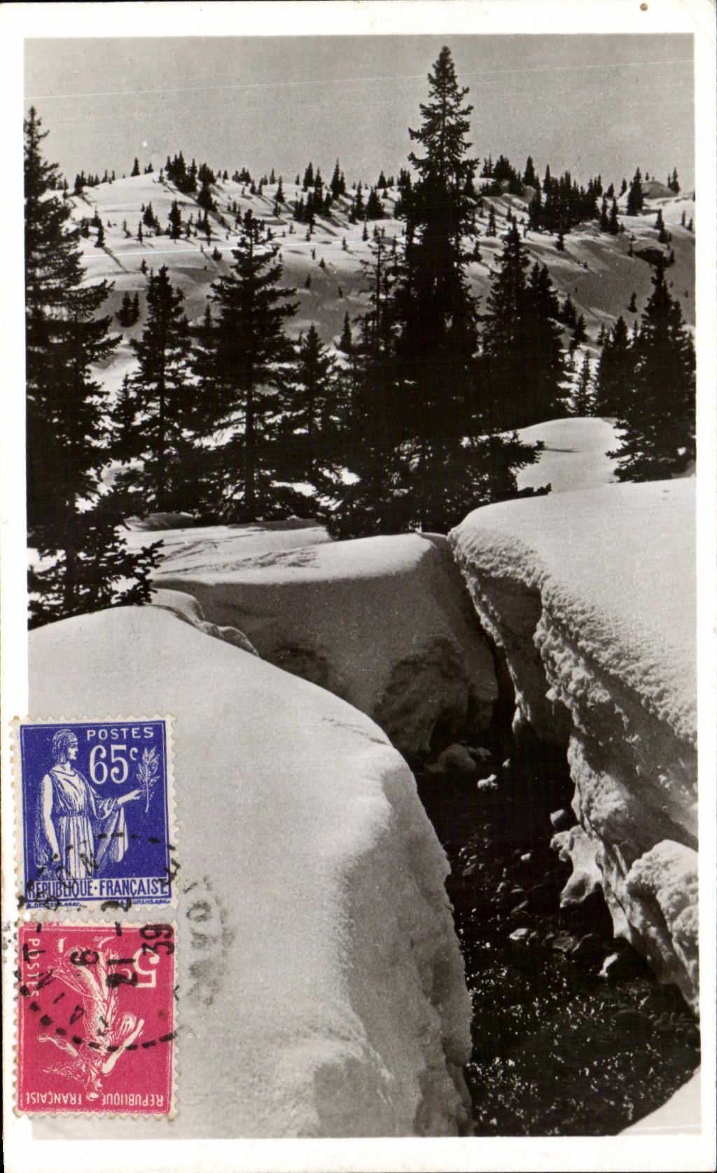 CPA Les Sports d Hiver en Tarentaise Courchevel Le Praz de Saint Bon Le ruisseau de Pralong 