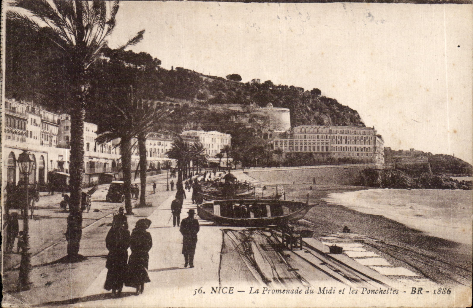 CPA Nice La Promenade du Mtdi et les Ponchettes Bateaux 