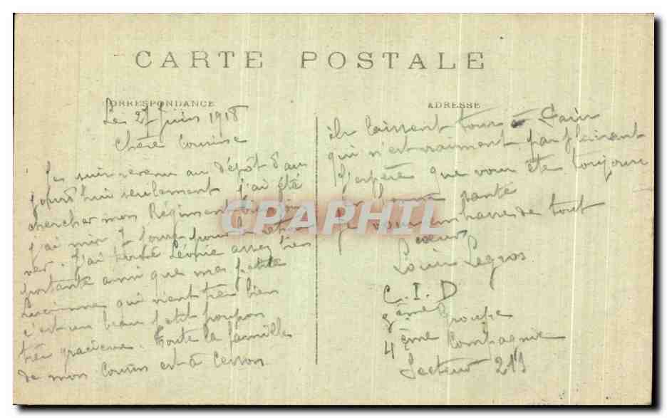 CPA Paris Le Monument Triomphe de la Republique Dalou Place de la Nation — Rückseite