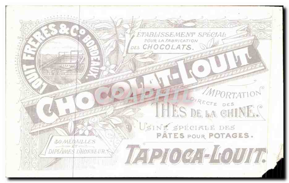 Chromo Chocolat Louit Fleurs — Verso