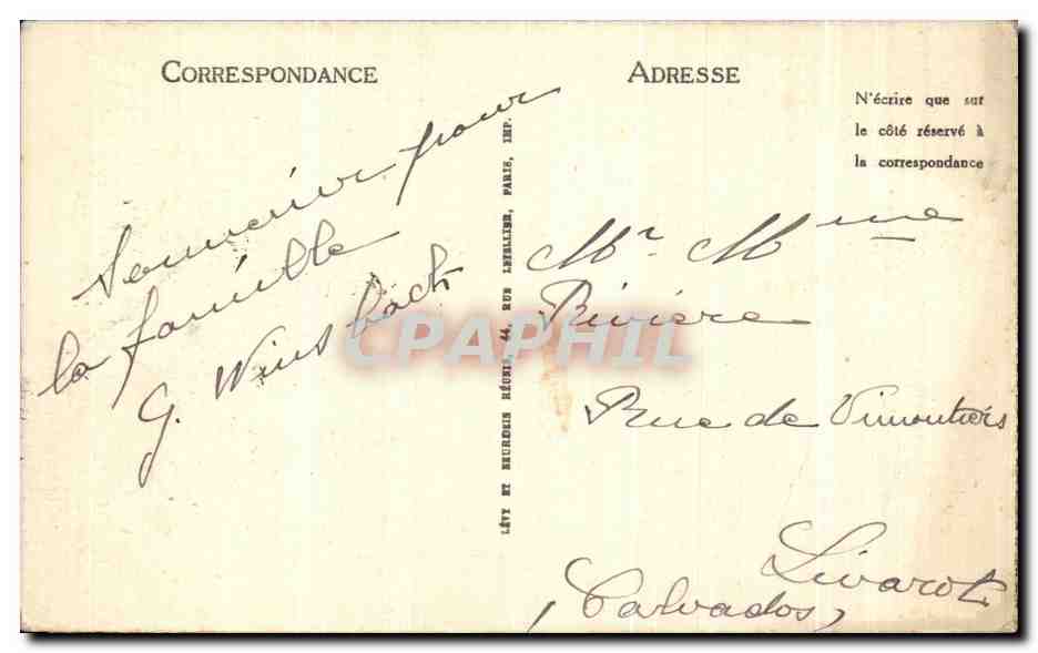 CPA Lourdes La Maison De Bernadette Soubirous — Verso