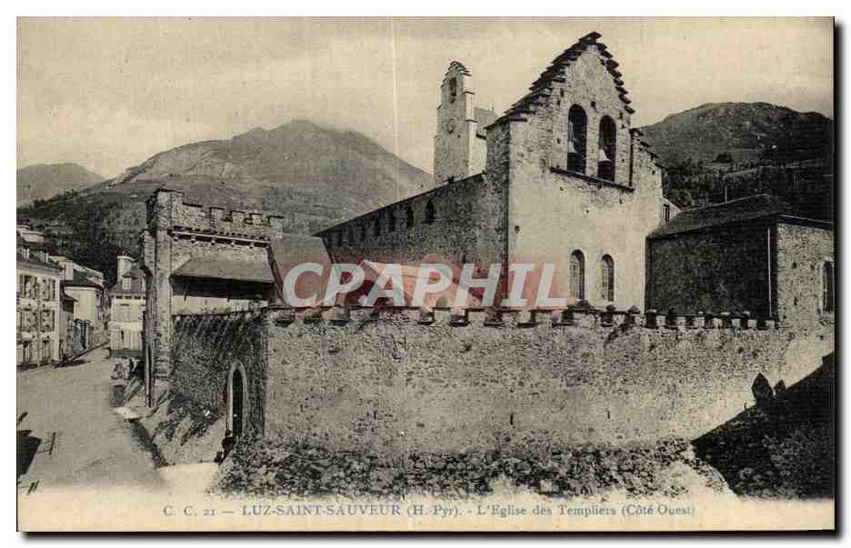 CPA Luz Saint sauveur De L'Eglise des Templiers