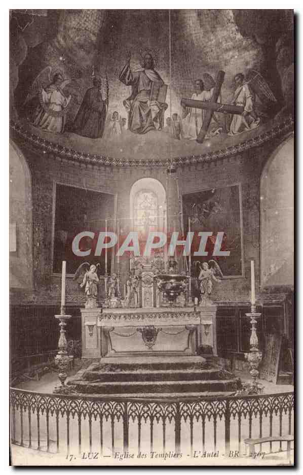 CPA Luz Eglise des Templiers L'Autel