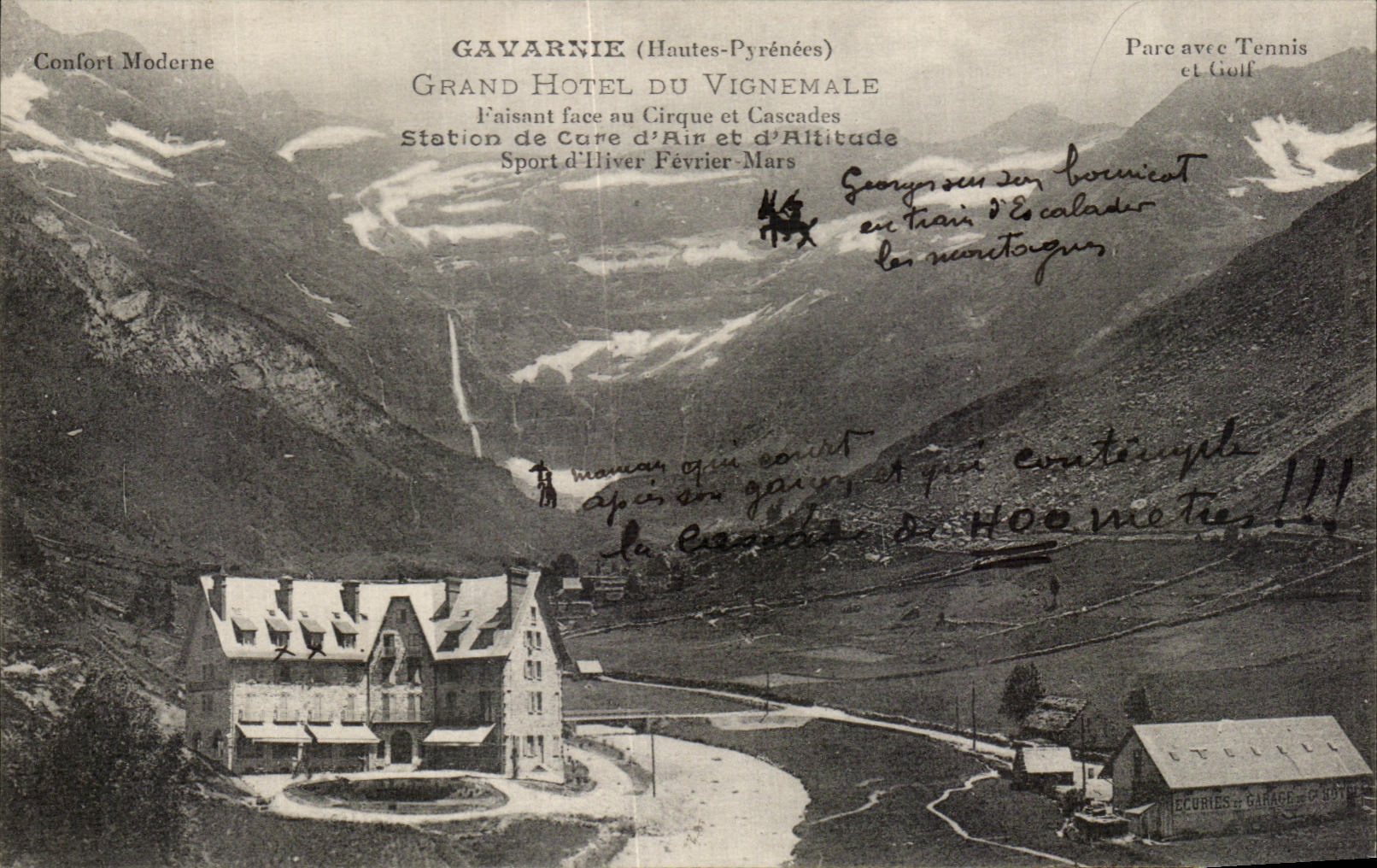 CPA Gavarnie Grand Hotel Du Vignemale Faisont face au Cirque et Cascades