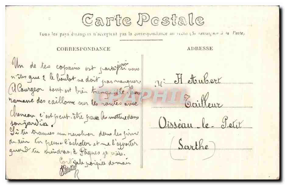 CPA La Chapelle Montligon Ceuvre Expiatoire Nouvelle Eglise des Ames Delaissees — Rückseite