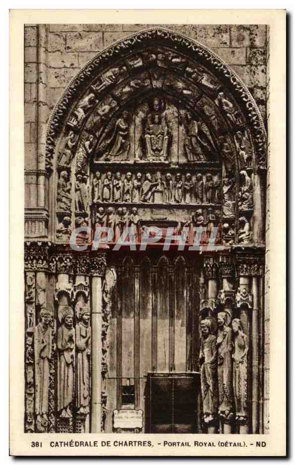 CPA Cathedrale De Chartres Portail Royal