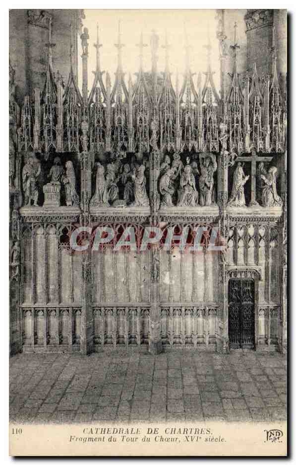 CPA Cathedrale de Chartres Fragment du tour du Choeur