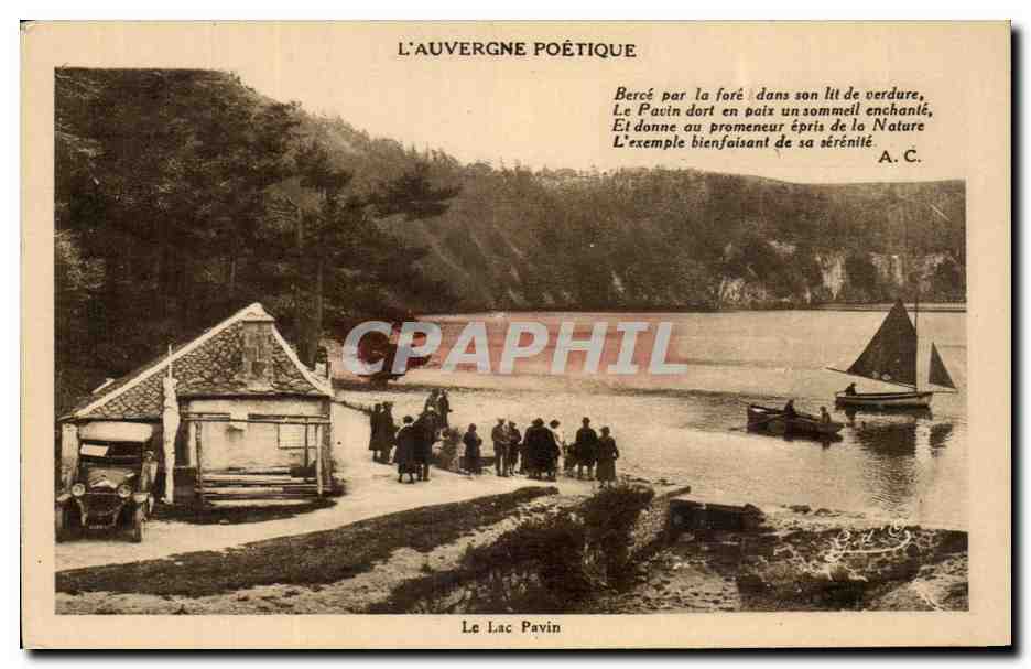 Le Lac Pavin — L'Auvergne Poétique — Gountefangras, édit., Châtelges (P.-de-D.)