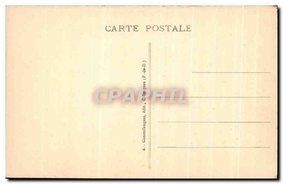 Le Lac Pavin — L'Auvergne Poétique — Gountefangras, édit., Châtelges (P.-de-D.) — Verso