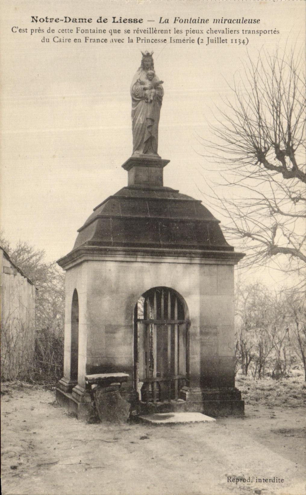 CPA Notre Dame De Liesse La Fontaine Miraculeuse